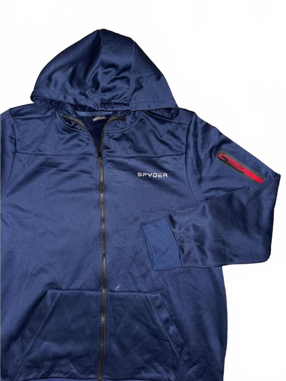 Men's Spyder Navy Full Zip Performance Hoodie Size XXL